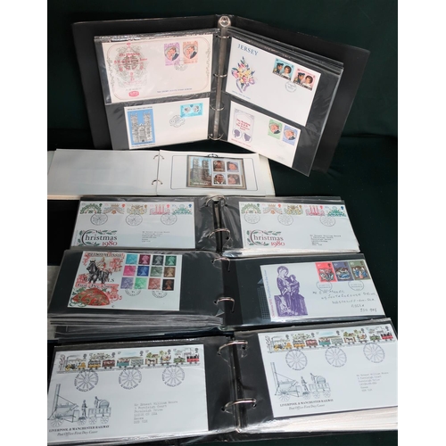 188 - Collection of First Day covers including: 1829 Rainhill Trials, Liverpool & Manchester Railway, Poli... 