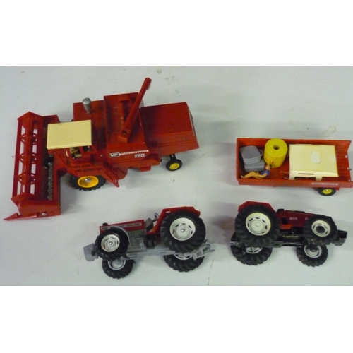 200 - 1970s Britains die-cast model of Massey Ferguson 760 Combine harvester, 1980s model 805 Valmet tract... 