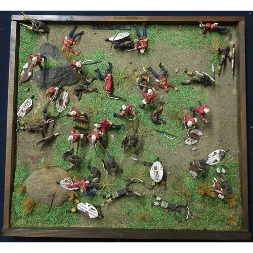 207 - Scale 1:32nd diorama of the defence of Rorke's Drift Jan 22nd-23rd, 1879 showing 24th regiment and Z... 