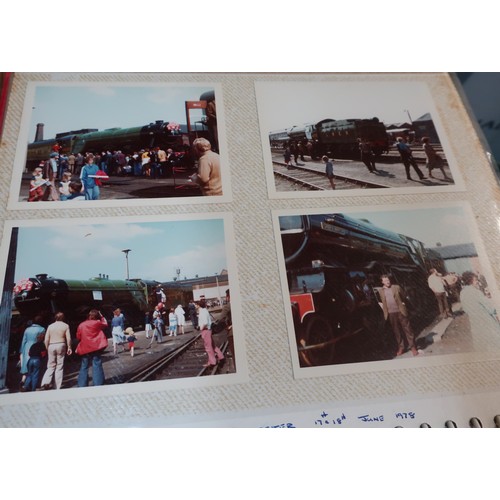 243 - Photographic reprints of Scarborough Railway Station post war, showing the gasworks, polling station... 