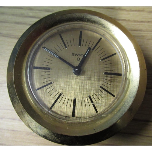 59 - Bentima oak cased eight day striking mantel clock, 1930's Temco red marble electric mantel clock, Sw... 