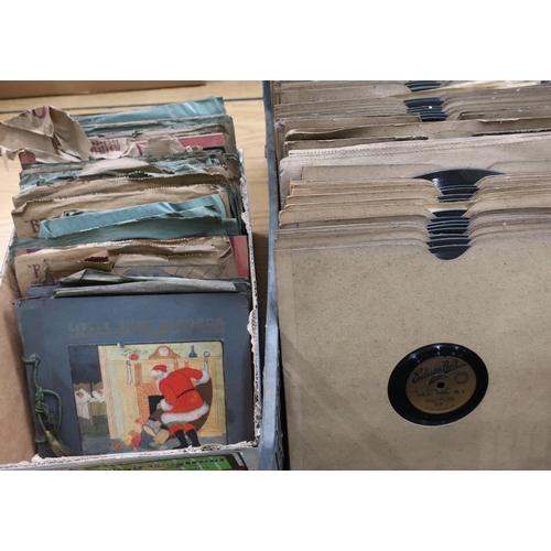 416 - Two boxes containing a large selection of various classical LP records and 45 records including Litt... 