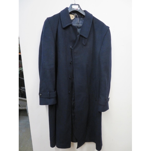 419 - Austrian 'Hucclecote' 95% wool black 3/4 length single breasted over coat