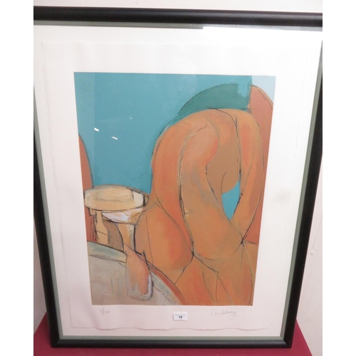 427 - Pam Selsey (20th C): Nude figure, artist proof colour print (72cm x 56cm)