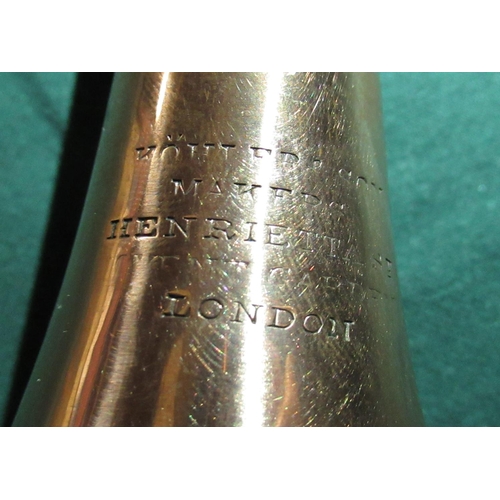 15 - Copper and brass hunting horn by Kohler & son Henrietta Street, Covent Garden, London