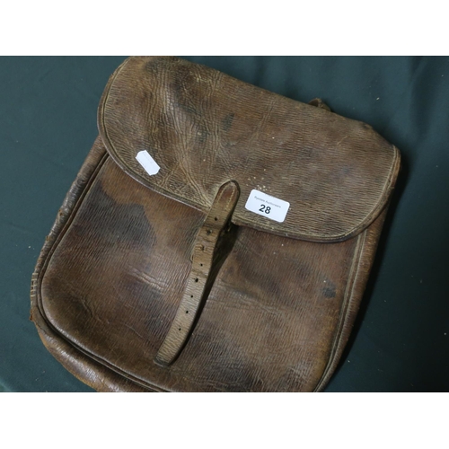 28 - Late 19th C leather saddle bag