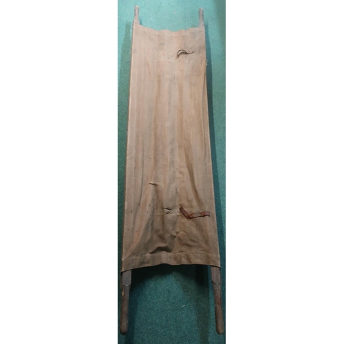 44 - Military Wood and canvas stretcher