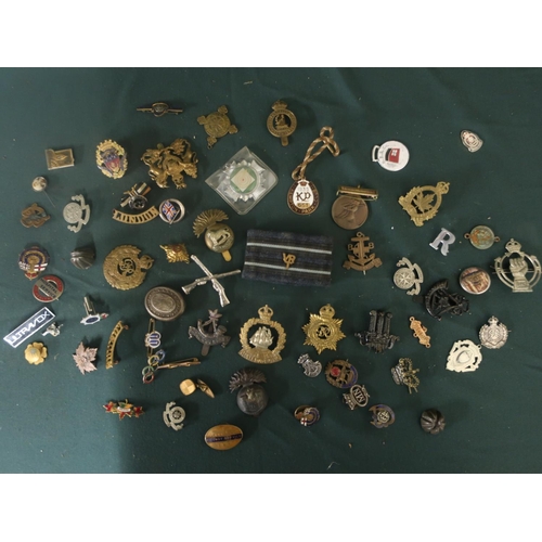 54 - Collection of badges and pins of various types including the boys brigade, Yorkshire and Lancashire ... 