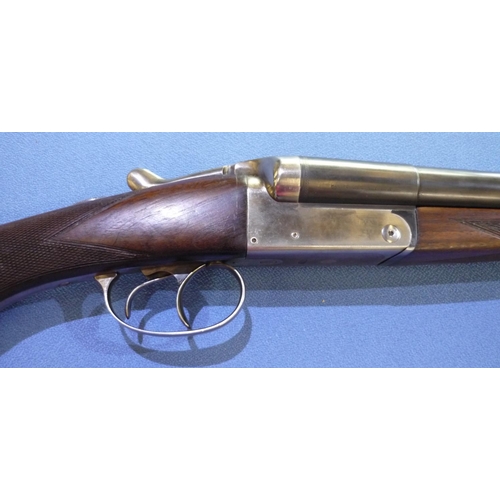 456 - Robust No 222 Brevete 12 bore side by side shotgun with 27 1/2 inch barrels and 15 inch pistol grip ... 