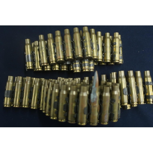 312 - Box containing a large quantity of various inert ammunition casings, L2A2 belt casings etc