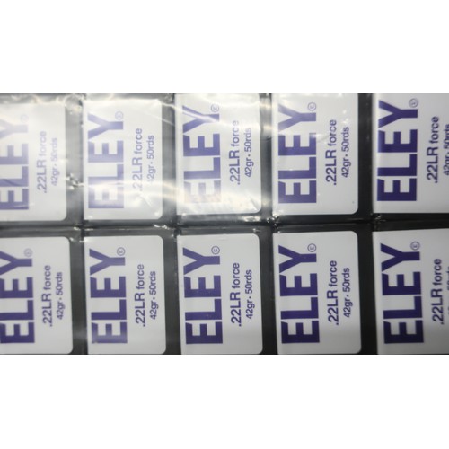 511 - 500 rounds of Eley Force .22 rim-fire rifle ammunition (section 1 certificate required)