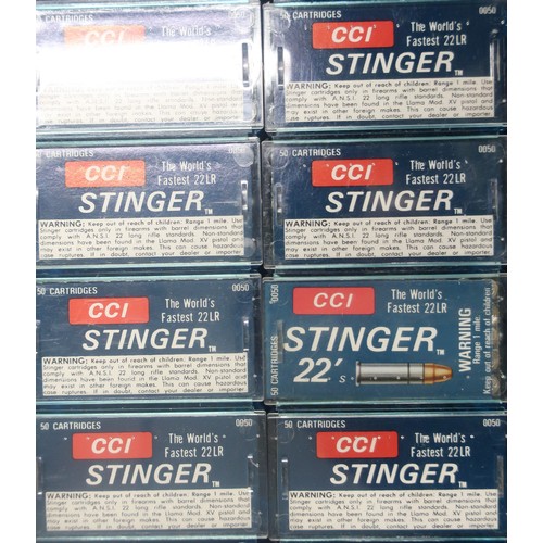 517 - 400 .22 rifle ammunition rounds CCI Stinger (section 1 certificate required)