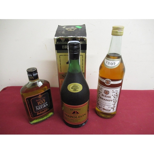 149 - R. Canyelles Napoleon Brandy VSOP 1968, 1ltr 37proof, in carton, Keo Brandy VSOP, 1ltr 39.5%vol, Bob... 