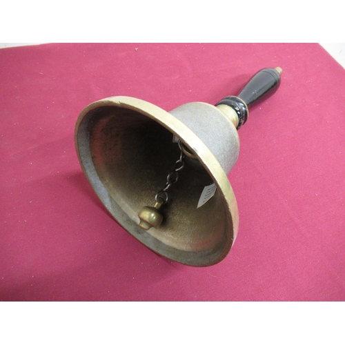 81 - Two Town Criers hand bells, formally the property of Alan Booth MBE H31.5cm H35cm