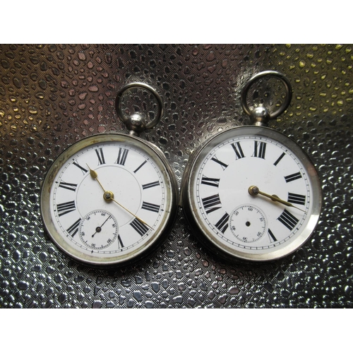 62 - Early 20th C silver cased open faced key wound pocket watch, white enamel dial and gilt full plate m... 