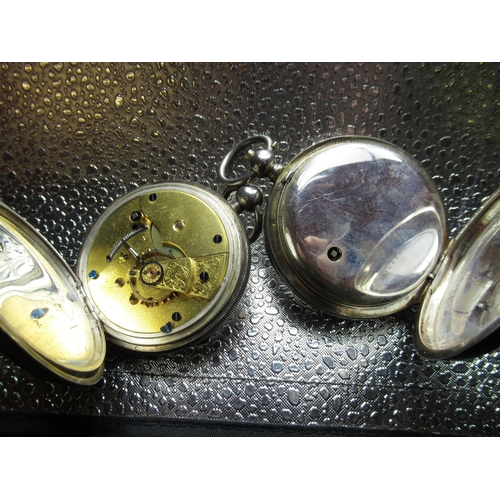 62 - Early 20th C silver cased open faced key wound pocket watch, white enamel dial and gilt full plate m... 