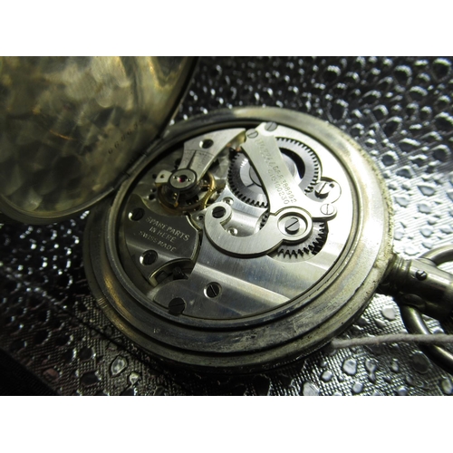 64 - Elgin silveroid cased open faced keyless pocket watch,  gilt full plate movement stamped Elgin Nat'l... 