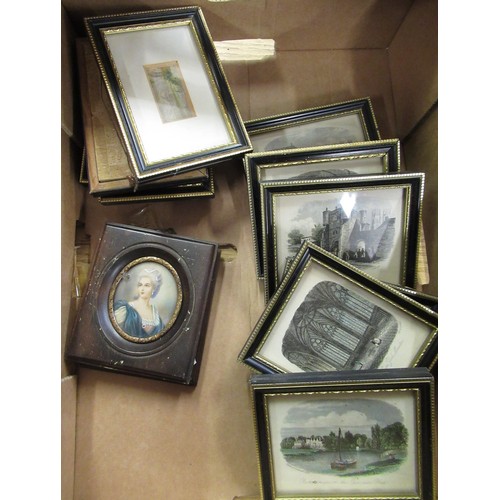 183 - Baxter needlbox prints -Evening in Italy, Indian & Chinese temple etc, a collection of Rock & Co, Lo... 