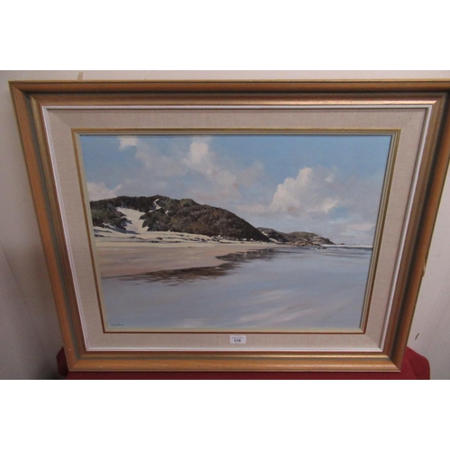 188 - Dale Elliott (South African 1946-): Extensive coastal landscape, oil on canvas signed, 44cm x 59cm