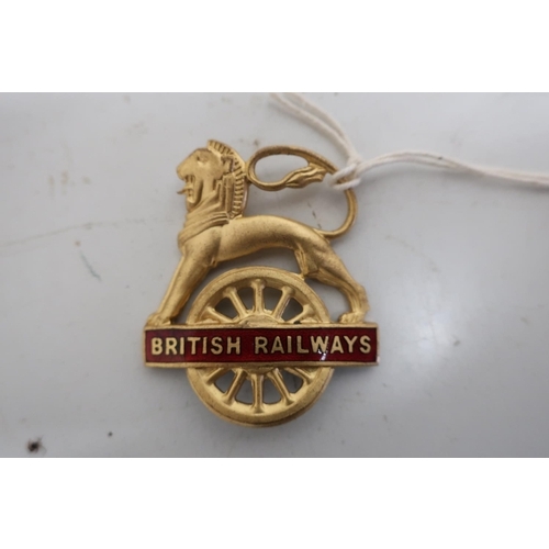 176 - BR brass and red enamel Low cap badge