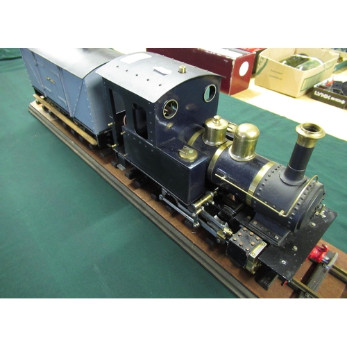 39 - G Scale livestream locomotive with roundhouse boiler system and wagon