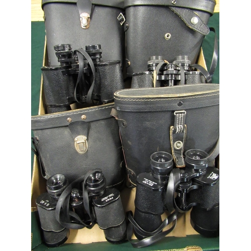 83 - Four pairs of binoculars, including Prinz 8x40, Mark Scheffel 20x50, Zenith 10x50 and an unnamed 10x... 
