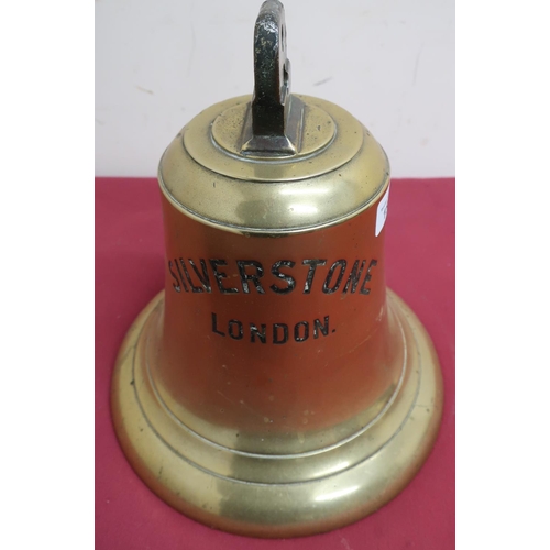 156 - 20th C brass ships bell marked 