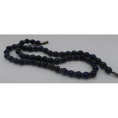 315 - Single string of blue Lapis Lazuli beads, L54cm