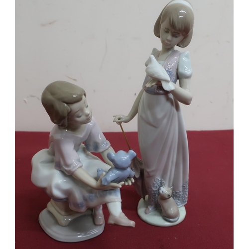 20 - Lladro Collectors Series Model 'Best Friend', 07620 1993 and a similar model of a girl with parasol ... 
