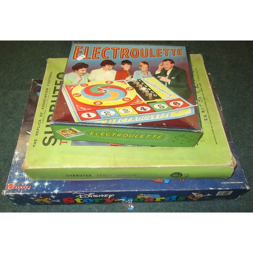 230 - Vintage Subbuteo table soccer, Electroulette and Disney Story-boards vintage board games