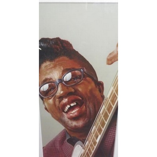 197 - Sebastian Kruger, Bo Diddley, limited edition print no 3/99, signed in pencil, (60cm x 30cm)