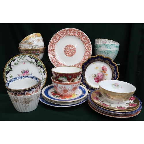37 - Large collection of assorted china dinner plates and bowls including Royal Worcester and Foley China... 