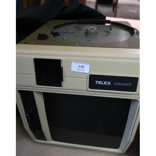 287 - Telex Caramate 4000 slide monitor with outer cover