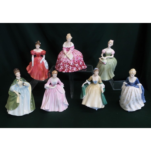 54 - Royal Doulton ladies; Victoria, Wonsome, Clarissa, Alison, Hostess of Williamsburg, Premiere and Ele... 