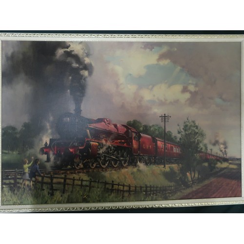 311 - 'Lickey Incline' framed print by Terence Cuneo, H53cm W78cm