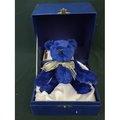 324 - A Merrythought Blue Sapphire Anniversary Bear limited edition No.1296 of 2500