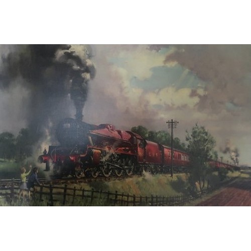 311 - 'Lickey Incline' framed print by Terence Cuneo, H53cm W78cm