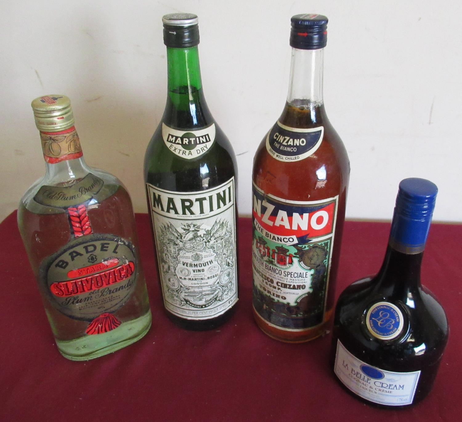 Martini Vermouth, 1.5l not less than 30% proof, Chinzano The Bianco, 1.5l  no proof visible, Badel St