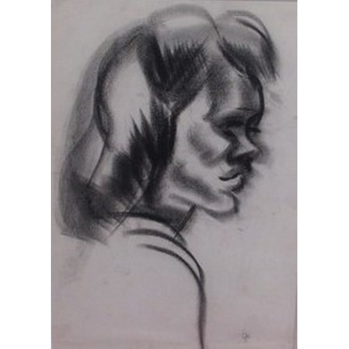 288 - Jean Shepeard (1904 - 1989): Head And Shoulder Portrait Study Of A Young Girl, charcoal, signed with... 