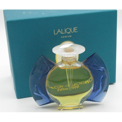 4 - Lalique Limited Edition perfume, 1999 Flacon Collection, 'Jour et Nuit', etched Lalique France D941,... 