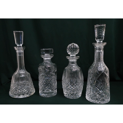 119 - Waterford glass decanters with stoppers in various styles (4)