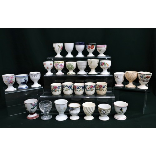 133 - Collection of egg cups including Mintons, Royal Doulton, Royal Cauldron, Paragon, Coalport, Royal Wo... 