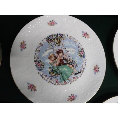 140 - Royal Doultan Valentines decorative plates: 1976- 1980 and Coalport Christmas decorative plates: 197... 