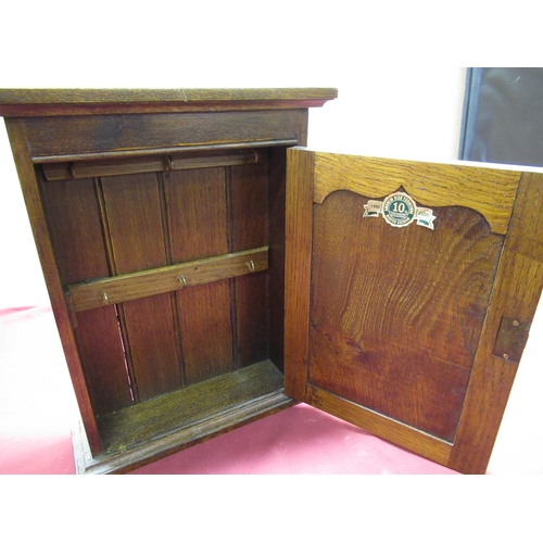 110 - Andrew Kidd furniture, Marton, Cheshire - Georgian style key cupboard enclosed by shaped panel door,... 