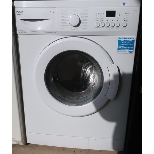 50 - Beko WM84125W 8KG washing machine