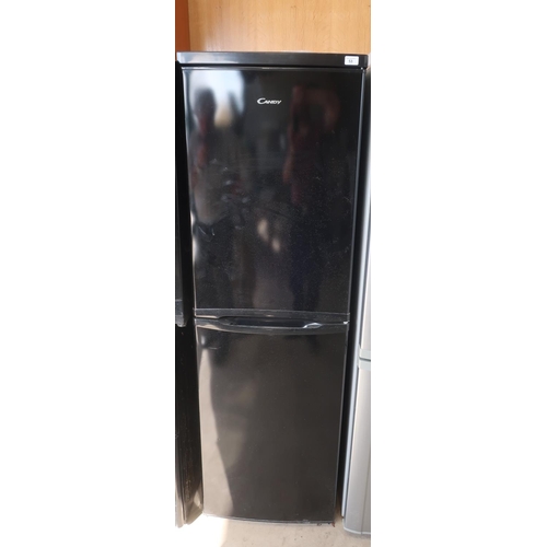 53 - Candy upright fridge freezer (black)