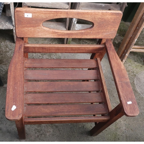 6 - Single garden wooden chair