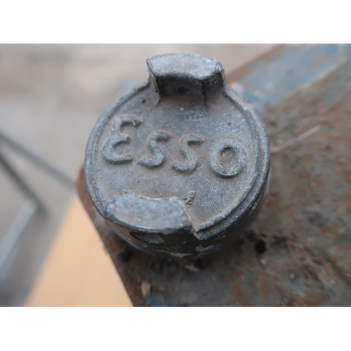 484 - Esso spirit can with unusual Esso brass screw cap