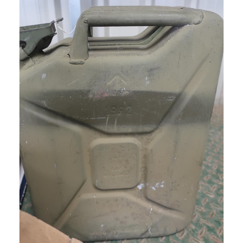 96 - Military 25l Jerrycan stamped 1992, with crows foot stamp