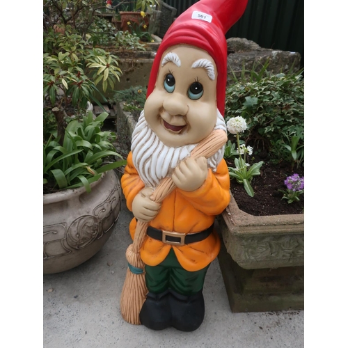 501 - Large ceramic gnome (approx H93cm)